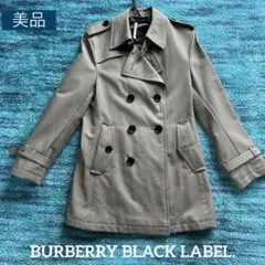 極美品 バーバリーブラックレーベル トレンチコート ノバチェック ベルト付き Ｓ