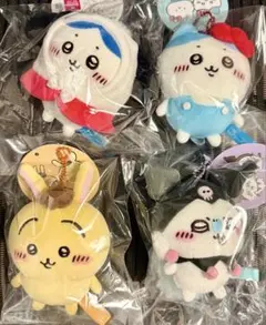 顔厳選　ちいかわ サンリオ ぬいぐるみ ぷちミニマスコット 5種セット