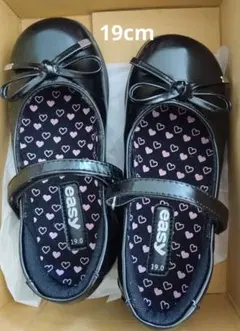 easy ブラックフォーマルシューズ 19.0