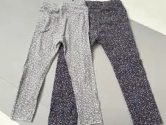 monmimi花柄レギンス×UNIQLO花柄レギンス100