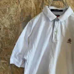 AE7357 TOMMY HILFIGER ポロシャツ ホワイト レディース L