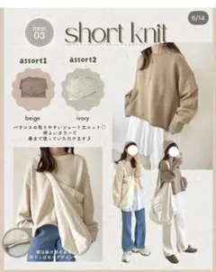 choco しまむら　ハッピーバッグ　ショートニット