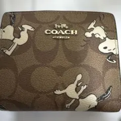 COACH スヌーピー 二つ折り財布