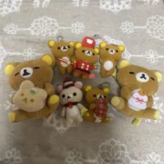 リラックマ ぬいぐるみマスコット 7点セット