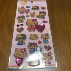 サンリオ　キラキララインストーンシール　日焼け　キティ