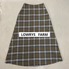 LOWRYS FARM チェック柄 フレアロングスカート