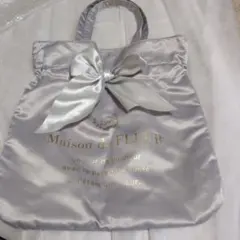 Maison de FLEUR シルバー トートバッグ