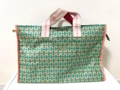 【値下げ】フェフェ　fafa ミントラビット柄　トートバッグ