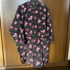 120㎝　花柄レインコート