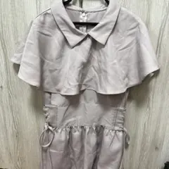 新品　アプレジュール　ケープ風 ロングワンピース レースアップ