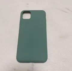 iPhone 11 Pro Max ケース シリコン 緑　サラサラ