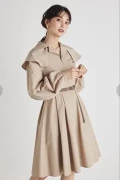 rienda ボリュームフレアミニワンピース