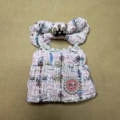 ２点セット　ラブブ　ピンクツイード 着せ替えアウトフィット　ワンピース　リボン