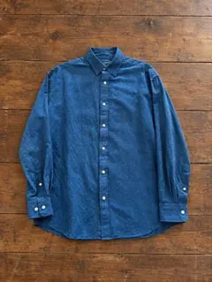 BANANA REPUBLIC リネン長袖シャツ ネイビー