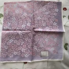 宇野千代桜の花柄 ハンカチ 日本製　大判