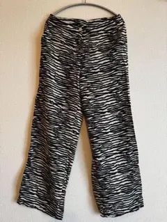 H&M ゼブラ柄 ワイドパンツ EUR40サイズ