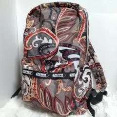 PRO SPORTS リュック ペイズリー柄 レインボーファスナー 花柄