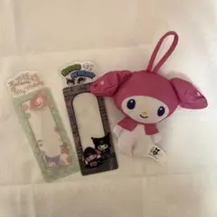 My Melody マスコットとブックマークセット