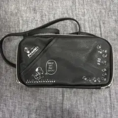 Peanuts スヌーピー ショルダーバッグ ブラック