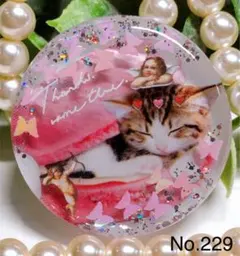 ぼたもち様お取置きです。レジンヘアゴム ねこ エンジェルNo.229