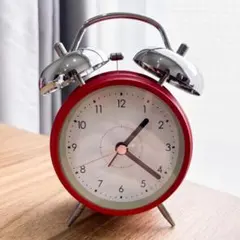 ニトリ 目覚まし時計 アナログ 赤 インテリア時計 カフェ風 レトロのサムネイル