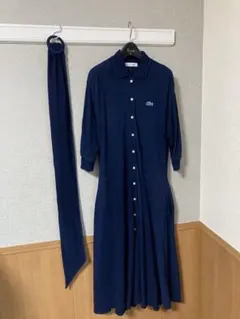 ラコステ LACOSTE インディゴ風ポロワンピース
