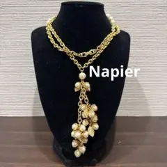 Napier ゴールドトーン パール調 ネックレス - メルカリ