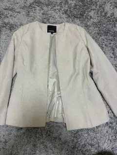 HK WORKS LONDON ノーカラージャケット ベージュ Mのサムネイル