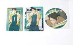 ハイキュー 大将優 3点セット メタルカード クリアカード コースター