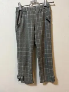 グレー系チェック柄パンツ 120サイズ