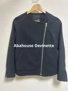 美品★Abahouse Devinettes★ブラックノーカラージャケット黒