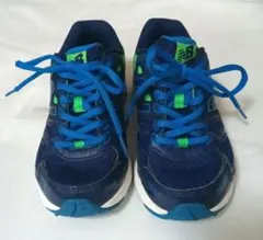 New Balance キッズスニーカー ネイビーグリーンニューバランス19cm