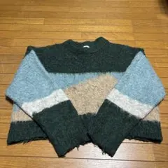 フワフワニット ボックスシルエット 長袖セーター
