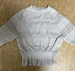 レースカットソー