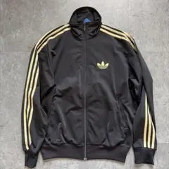 adidas トラックジャケット ブラック/ゴールド