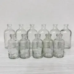 希少 レトロ 薬瓶 2種セット ガラス瓶 目盛り付 アンティーク 什器　11個