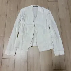 セオリーリュクス リネン レーヨン ストレッチ　ノーカラージャケット　38