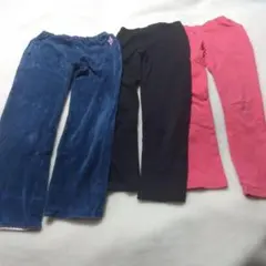 ネイビーのフリースパンツ 3点セット