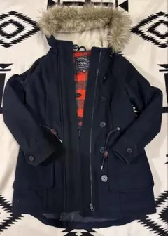 美品　アメリカンイーグル　マウンデンダウン　ファー　フード　ネイビー　XS S