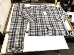 ASLAN 綿100% 長袖、長ズボンパジャマ　Mサイズ　新品　★け6559