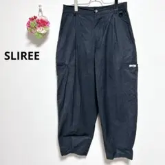 a4822 SLIREE 黒 ナイロン　パンツ　アウトドア　古着　NewJnxs