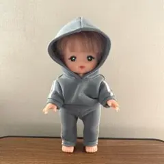 あおくん メルちゃん ◇ スエット セットアップ ◇ ブルーグレー x ホワイト