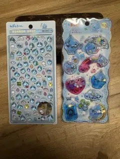 しずくちゃんシール　二種類セット　ボンボンドロップミニ＆ウォーターシール