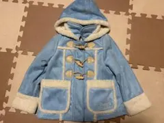 水色 フリース風 ダッフルコート