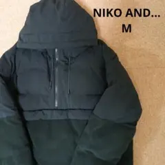 【NIKO AND…】ニコアンド 中綿ダウン アノラックパーカー ブラック/M