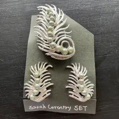 Sarah Coventry サラコベントリー　ブローチ イヤリング セットのサムネイル