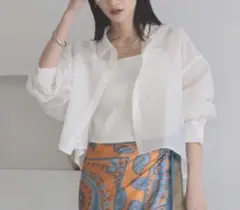 LOWRYS FARM シアーシャツ L S アイボリー SHORT