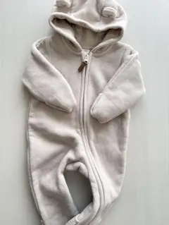 H&M ベビーアウター　もこもこフリースロンパース