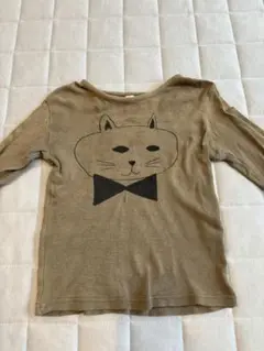 猫の顔プリント長袖カットソー　Jelly Kids