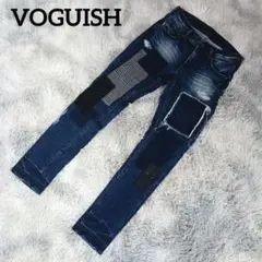 VOGUISH✨パッチワーク ダメージ加工 スキニーデニム Mサイズ 日本製
